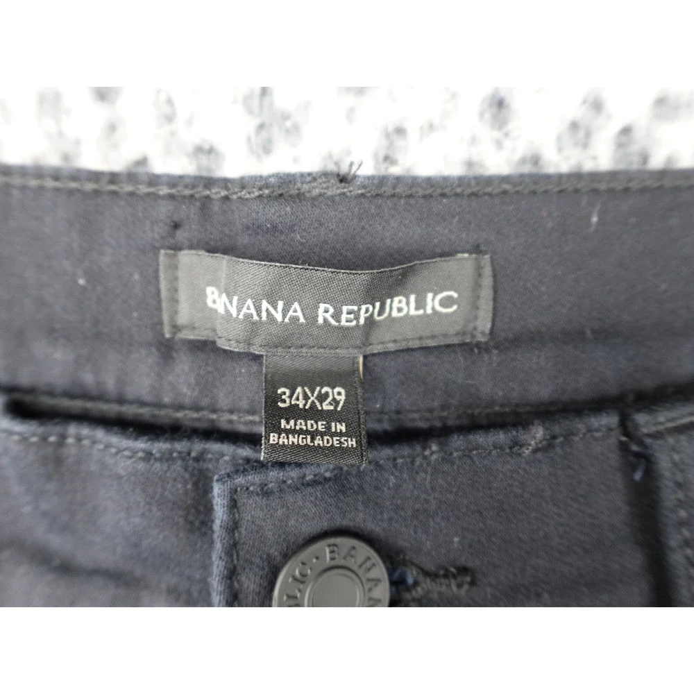Banana Republic Pants Mens 34x29 Black Straight Leg Chino 5-Pocket 11760
